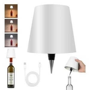 Wireless Bottle Lamp - LED Touch-Dimmable Night Light Kit, White Or Black? New
